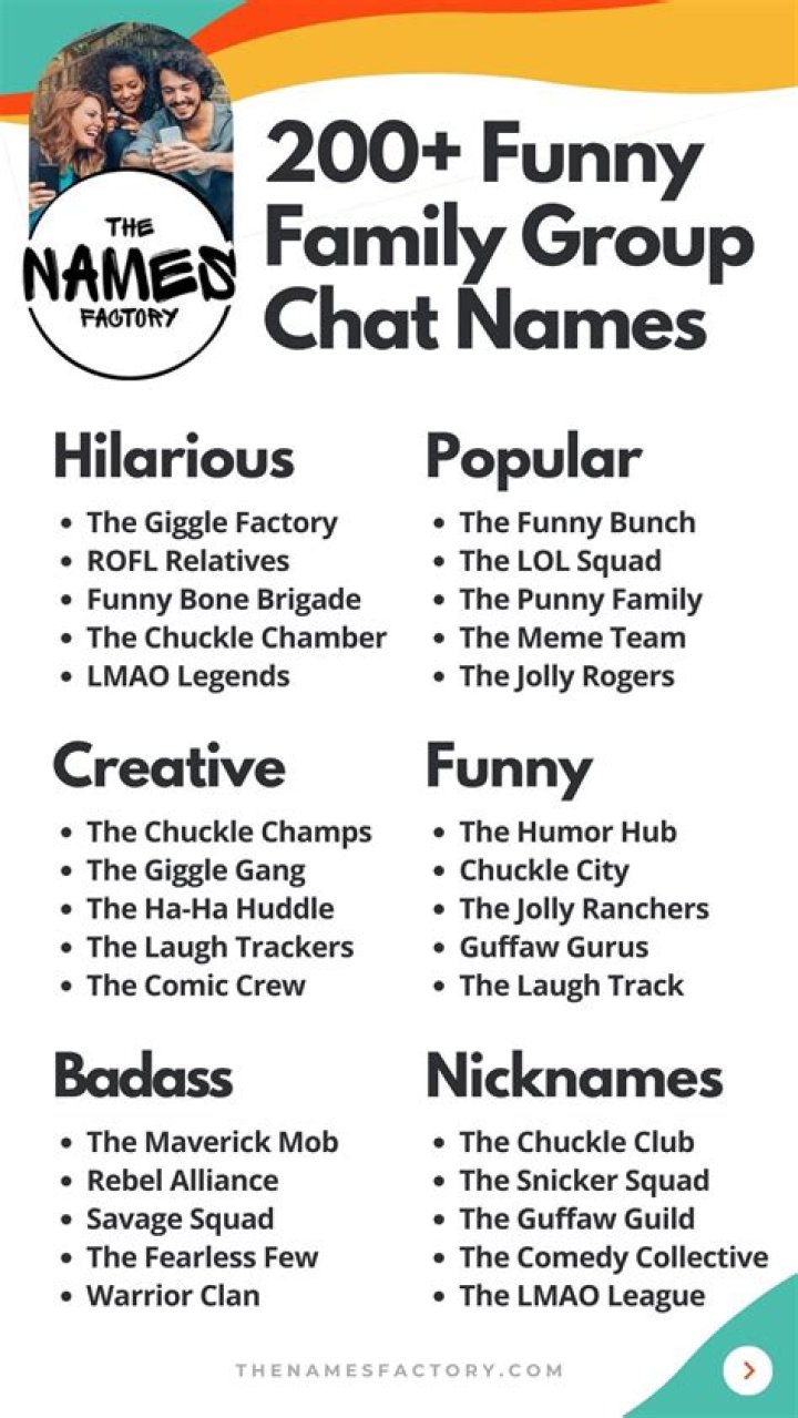 101 Funny Family Group Chat Names That Will Make Your Group Pop