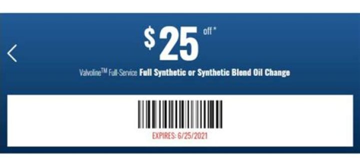 25$ Valvoline Coupon: Save Big on Your Next Oil Change