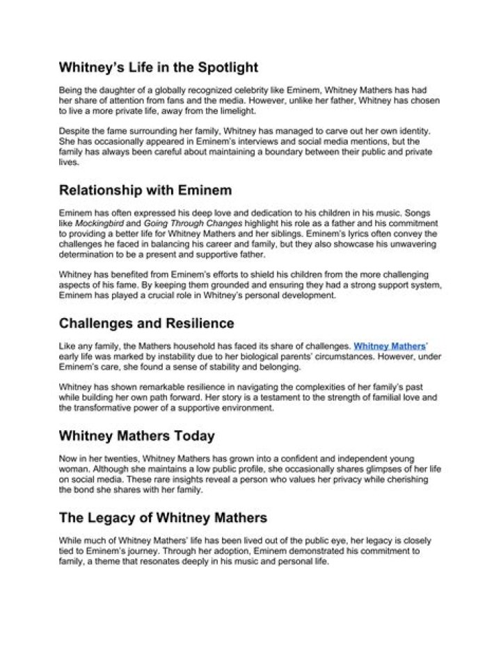 Eminem Whitney: Exploring the Connection, Legacy, and Influence