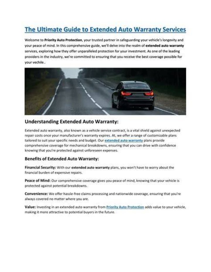 Extended Auto Warranty Comparison: The Ultimate Guide to Protect Your Investment