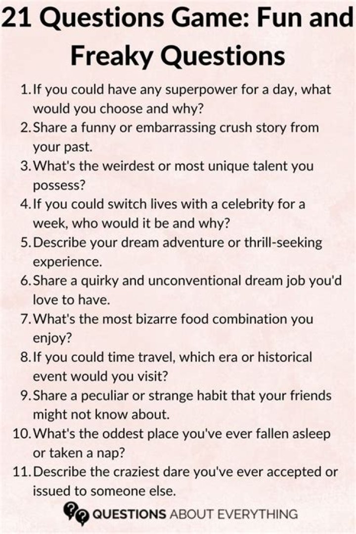 Freaky 21 Questions Game: Unlock the Secrets and Thrills