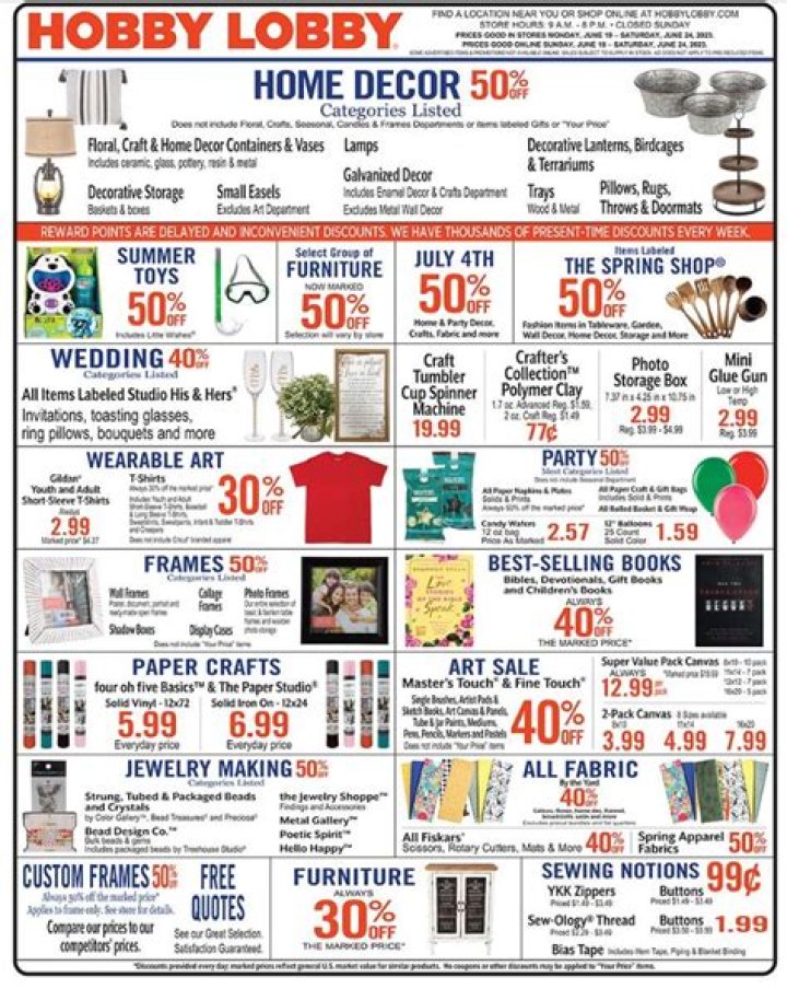 Hobby Lobby Sales for Week: Your Ultimate Guide to Discounts and Deals