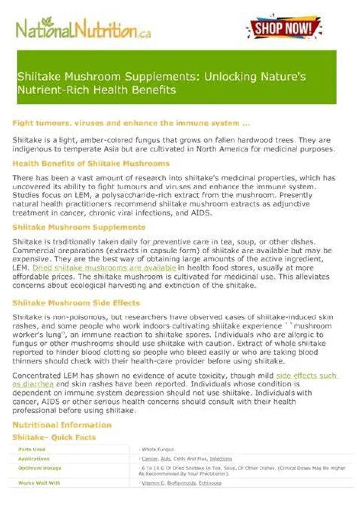 Shiitake Mushroom Benefits: Unlocking the Power of Nature's Superfood