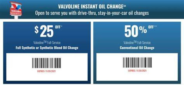 Valvoline Coupon $25 Synthetic Oil Change: Save Big on Your Next Oil Change