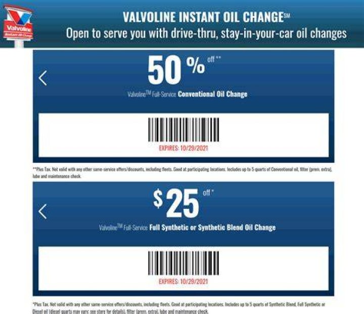 Valvoline Coupon for Conventional Oil Change: Your Ultimate Guide