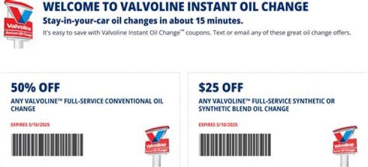 Valvoline Oil Change Coupon 50% Off: Save Big on Your Next Oil Change